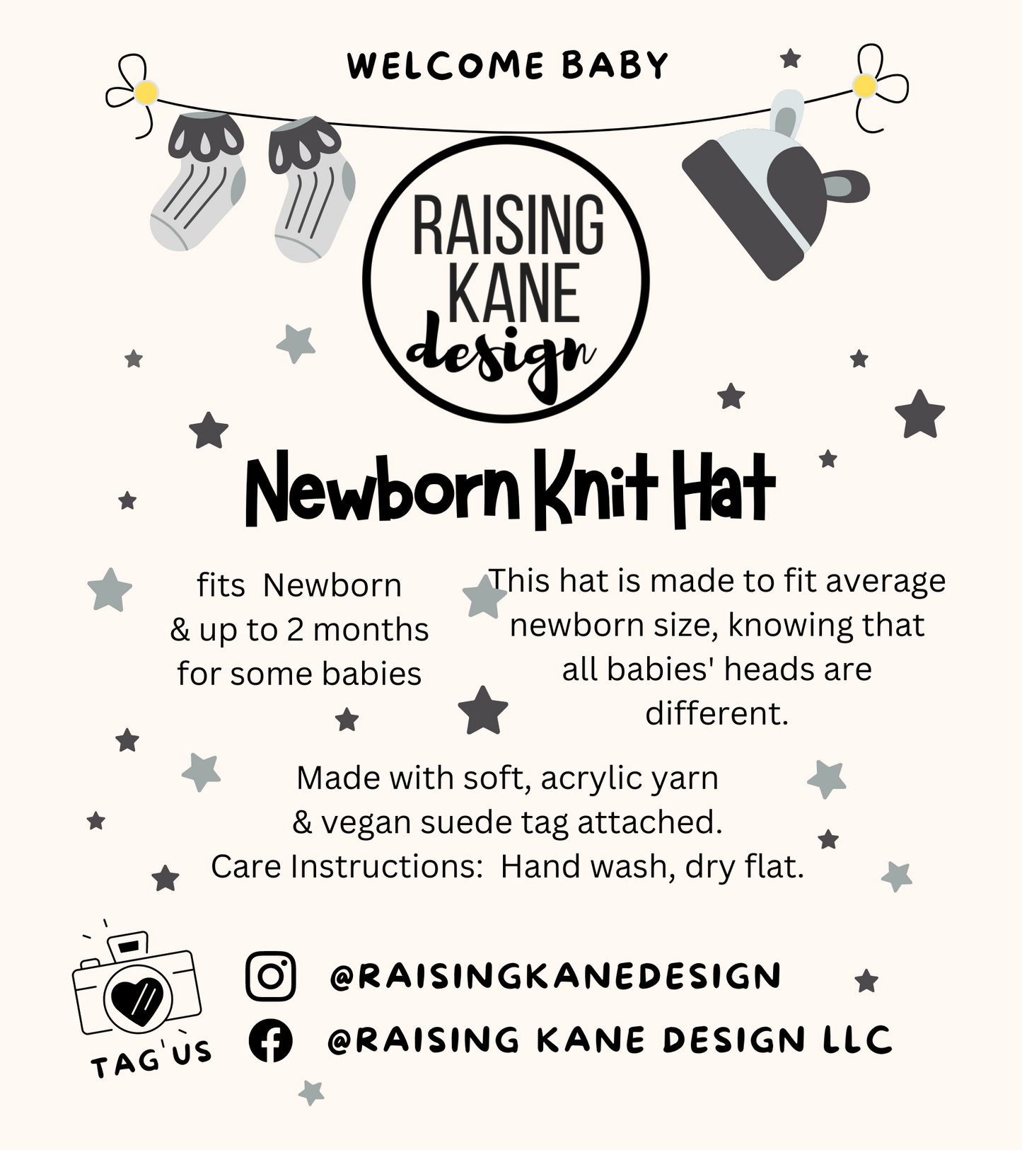 Hello World Newborn Hat