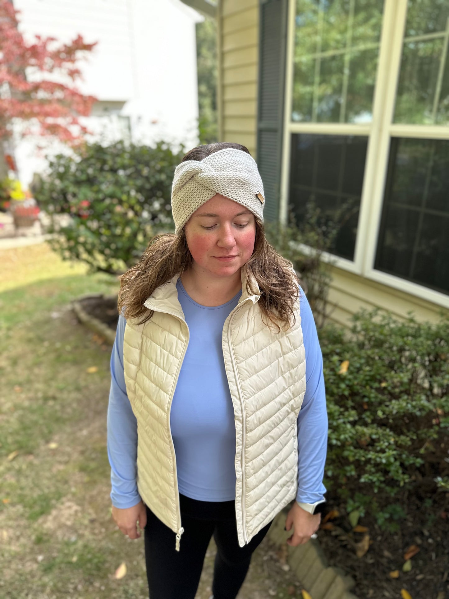 Handmade Knit Ear Wrap with Faux Twist