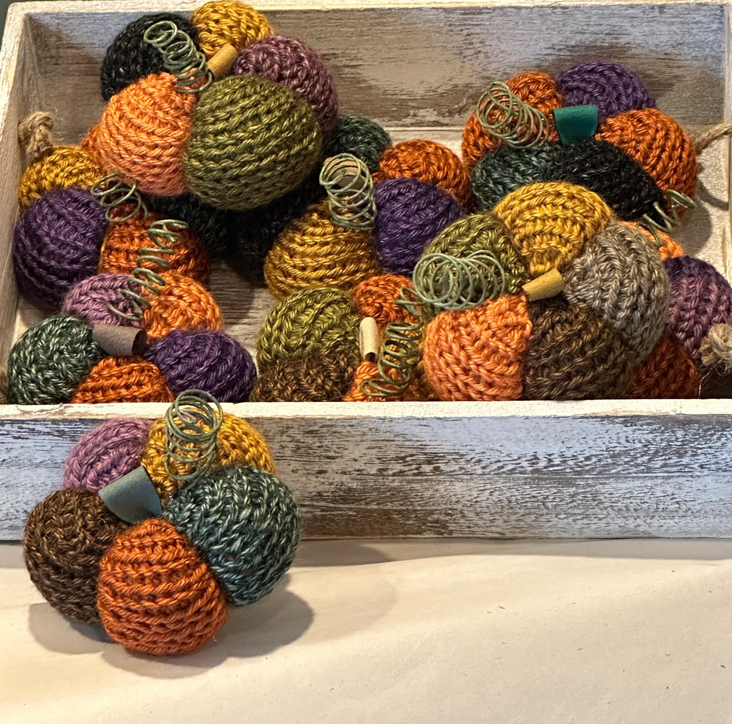 daisy shaped multi-colored pumpkin