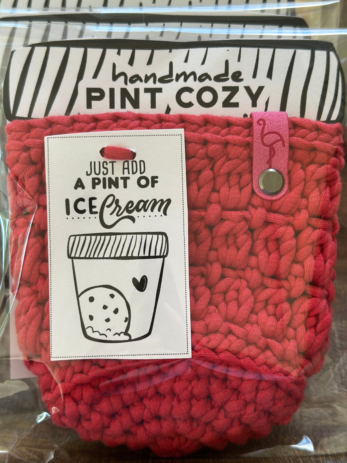 eco-friendly ice cream holder, crochet drink cozy, handmade kitchen accessory