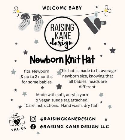 Hello World Newborn Beanie