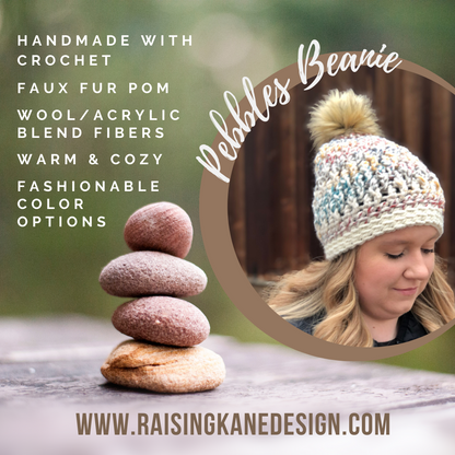 Hudson Wool Blend Pebbles Beanie