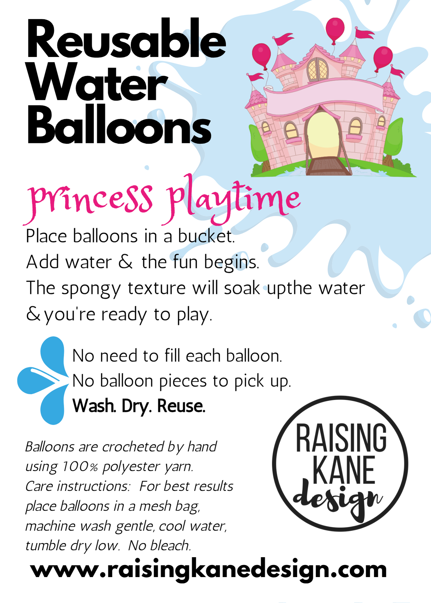 Reusable Crochet Water Balloons - Princess Playtime