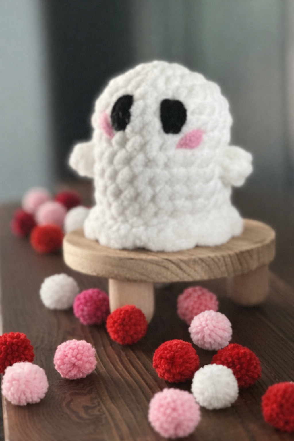Will You BOO Mine? Handmade Ghost Plush – Spooky Cute Valentine’s Day Gift – Mini Stuffed Ghost Stuffy – Hey Boo Plushie
