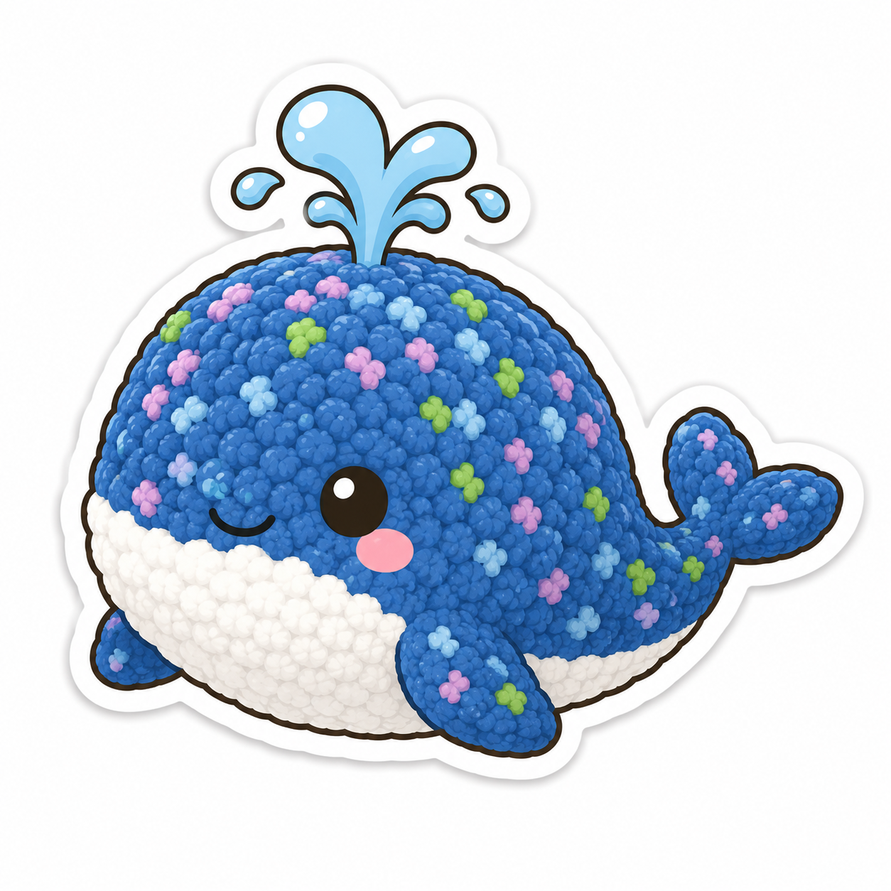 Crochet Plush Sticker Collection – Frog & Whale & Duck Vinyl Stickers