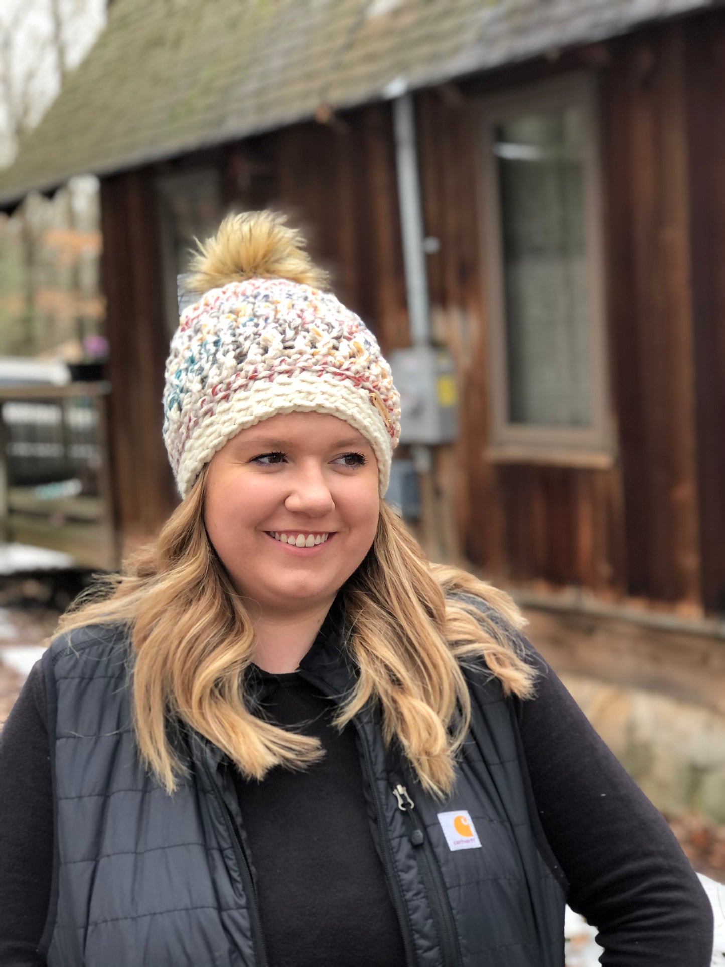 Hudson Wool Blend Pebbles Beanie