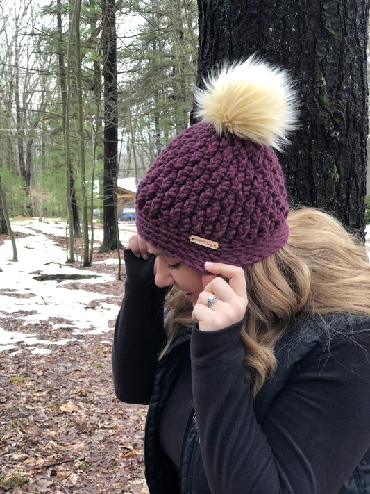 Eggplant Pebbles Beanie