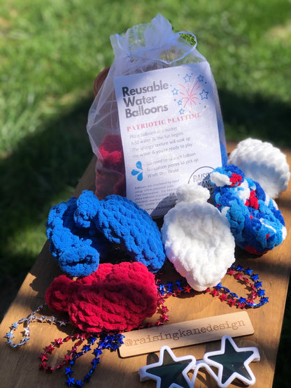 Reusable Crochet Water Balloons - Patriotic Playtime