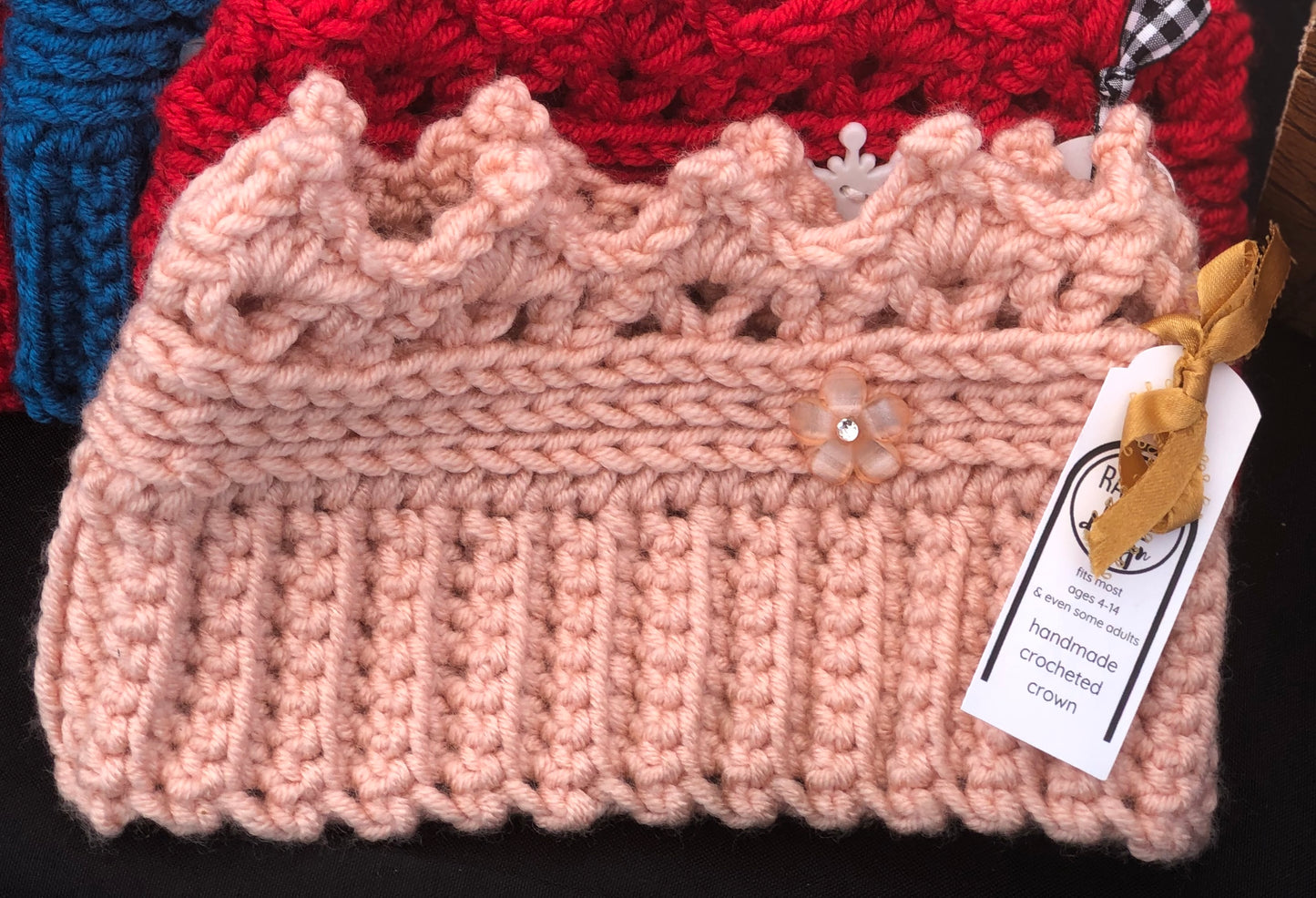 Handmade Crochet Crown Headband for Kids – Princess & Dress Up Crown – Fits Ages 4 and Up – Birthday & Pretend Play Accessory