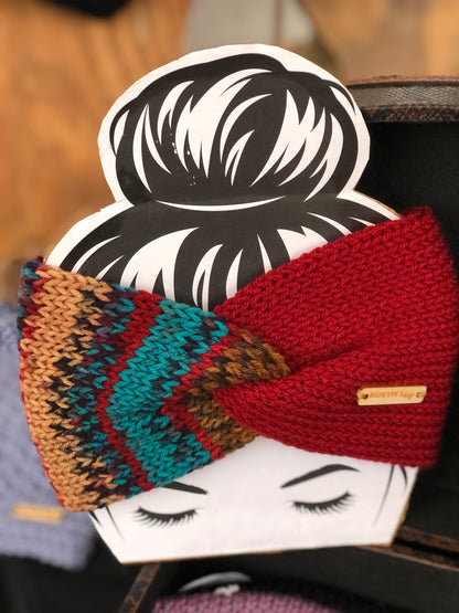 Handmade Knit Ear Wrap with Faux Twist