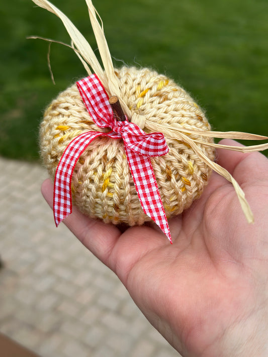 Honey Knit Pumpkin - Handmade Fall Decor