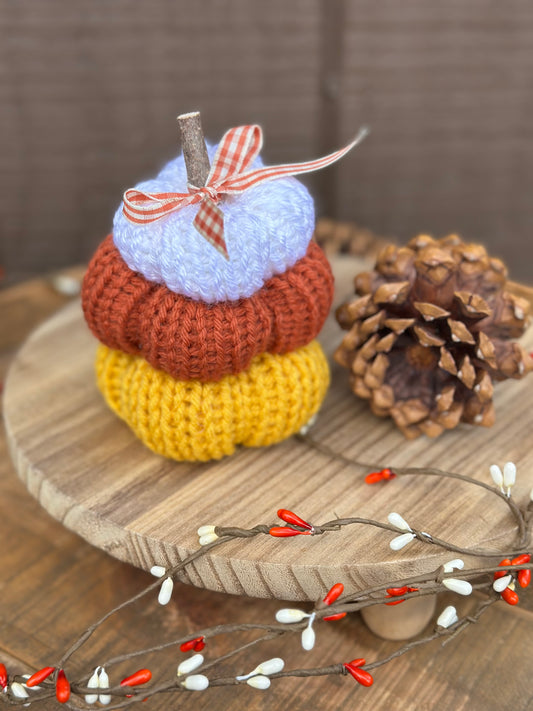 candy corn stacked pumpkins