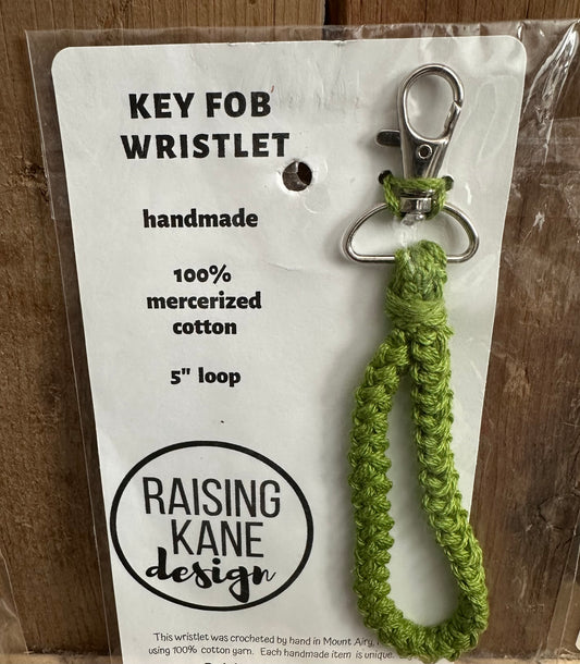 Cotton Wristlet Key Fob