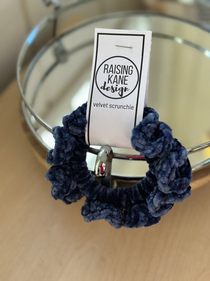 Handmade Crochet Velvet Scrunchie
