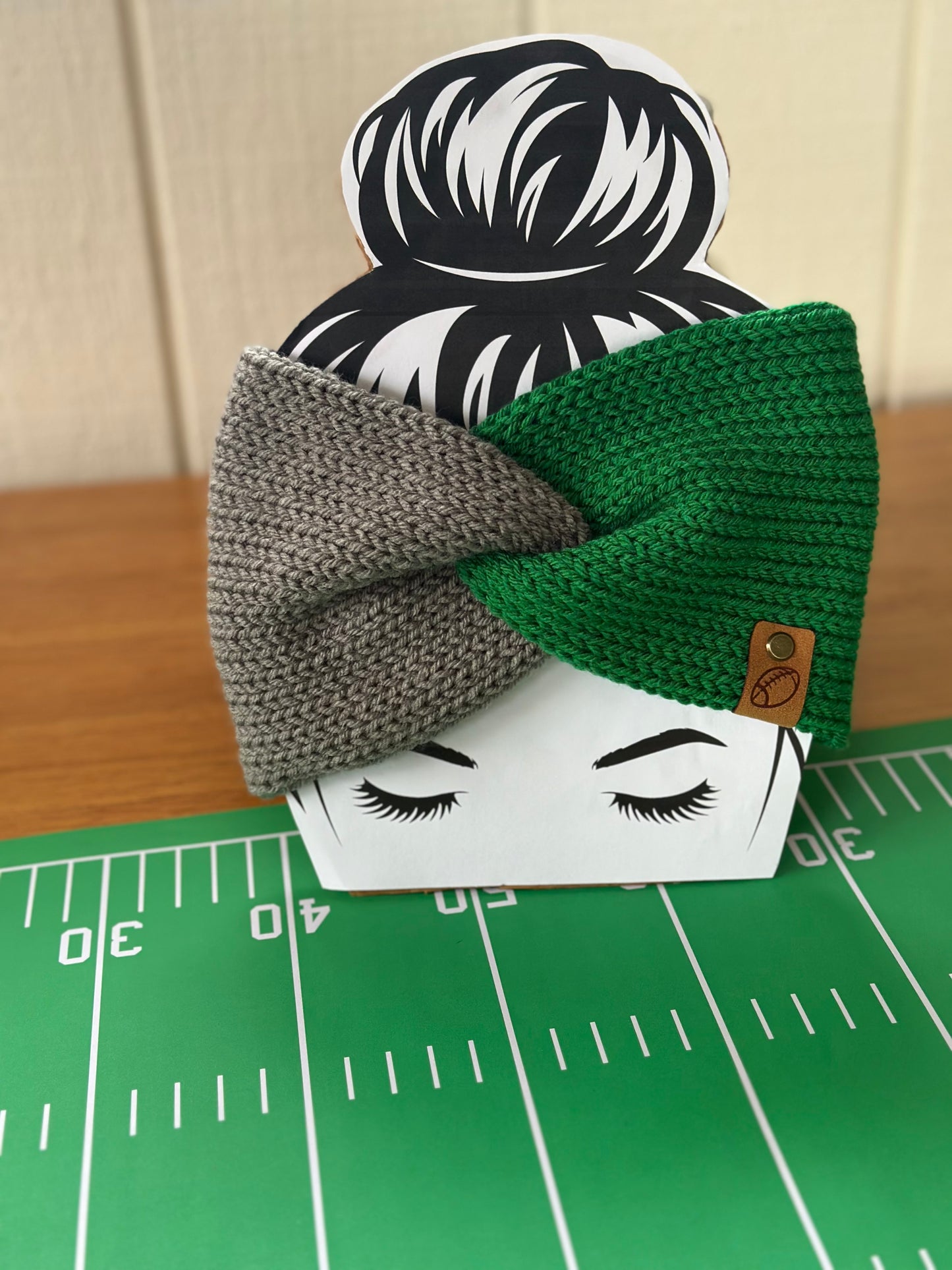 Handmade Knit Ear Wrap with Faux Twist (Copy) (Copy)