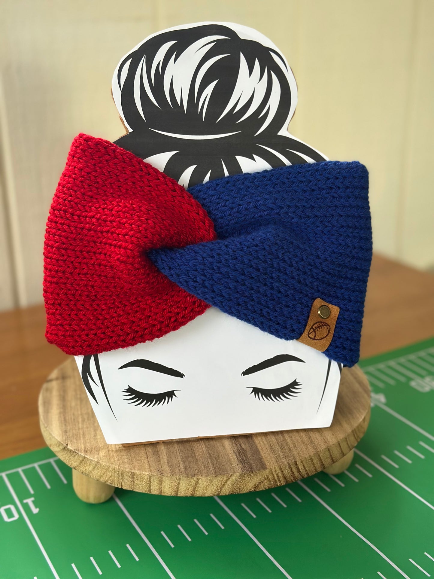 Handmade Knit Ear Wrap with Faux Twist (Copy) (Copy)