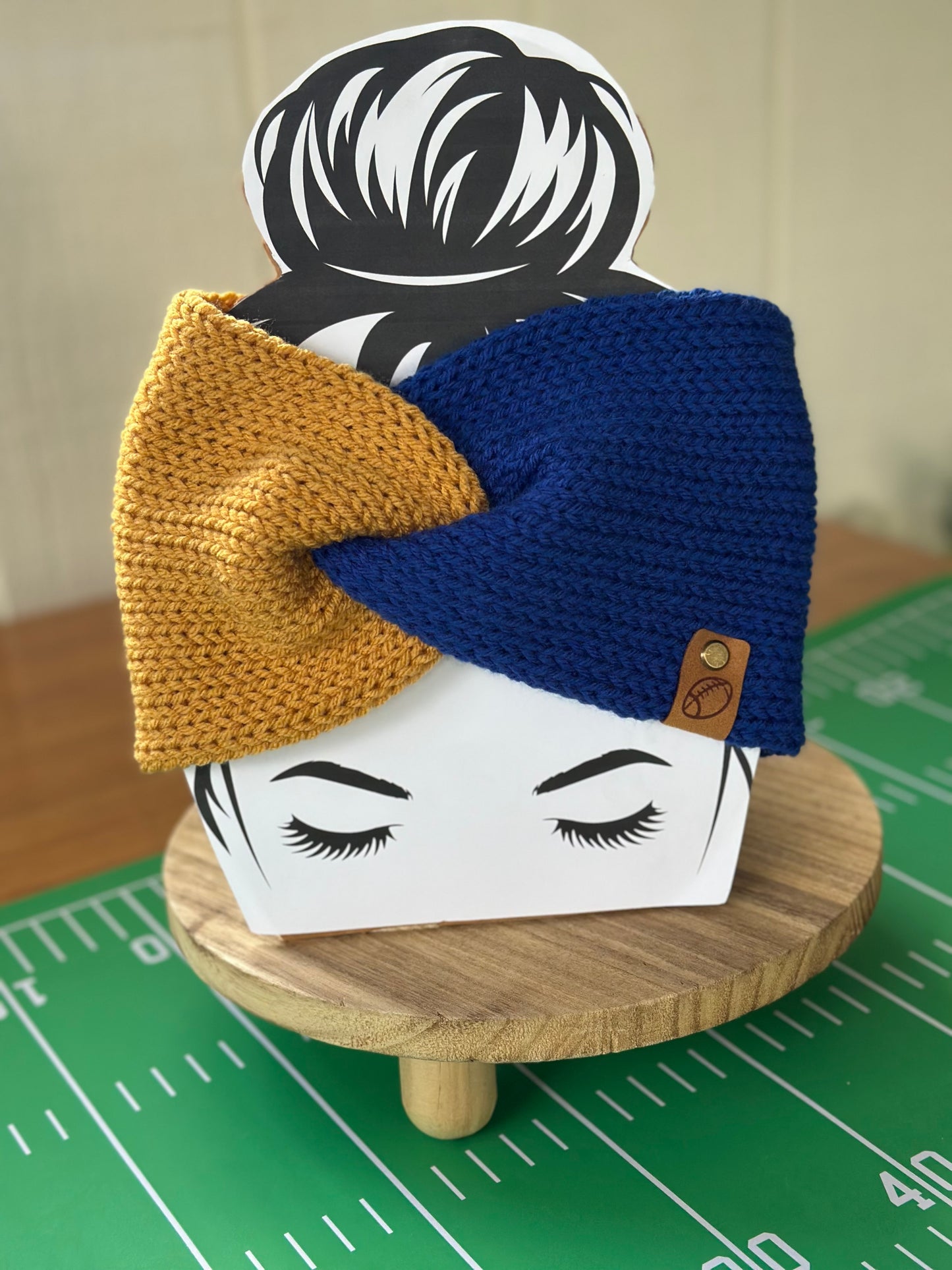 Handmade Knit Ear Wrap with Faux Twist (Copy) (Copy)