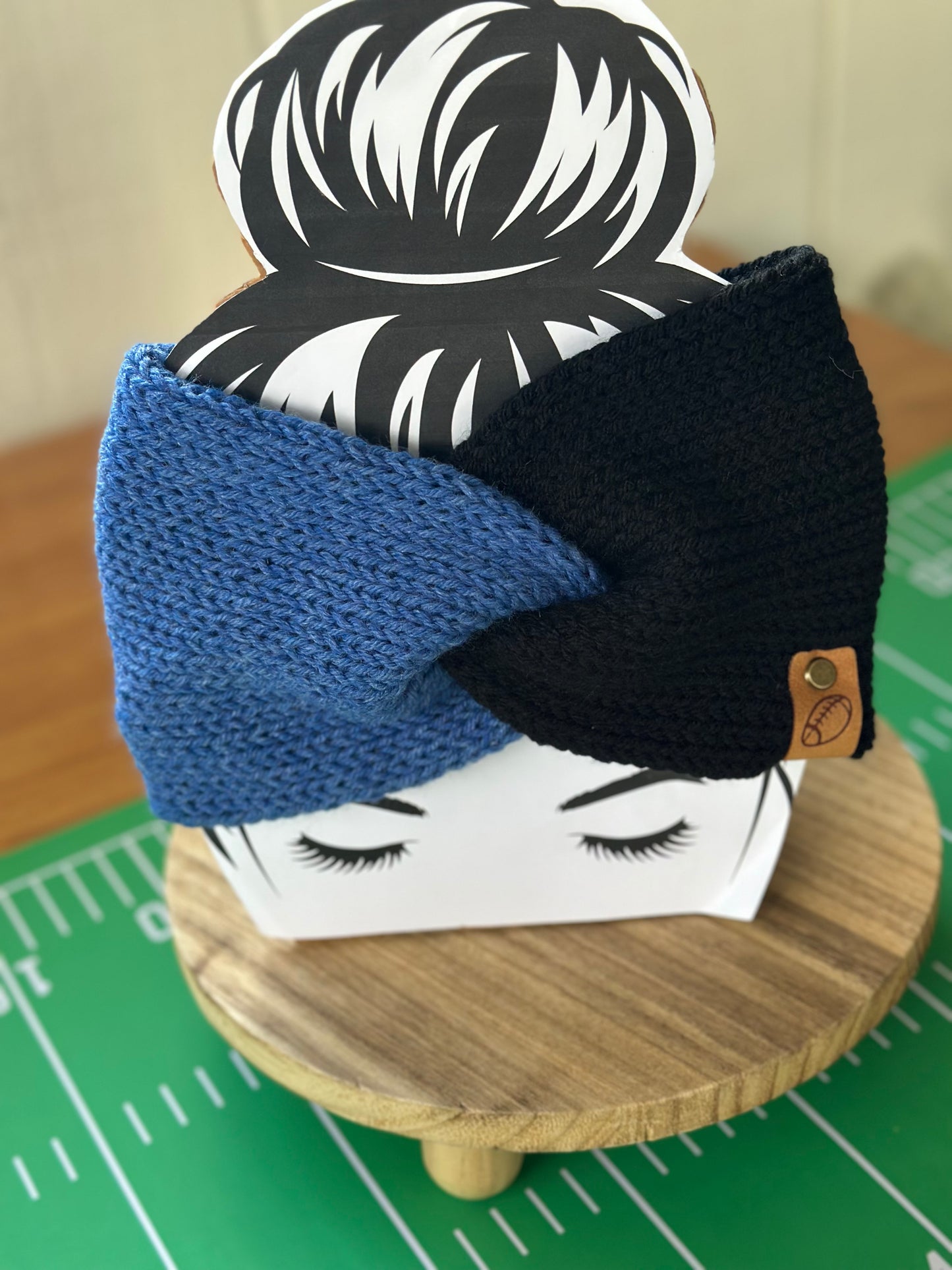 Handmade Knit Ear Wrap with Faux Twist (Copy) (Copy)