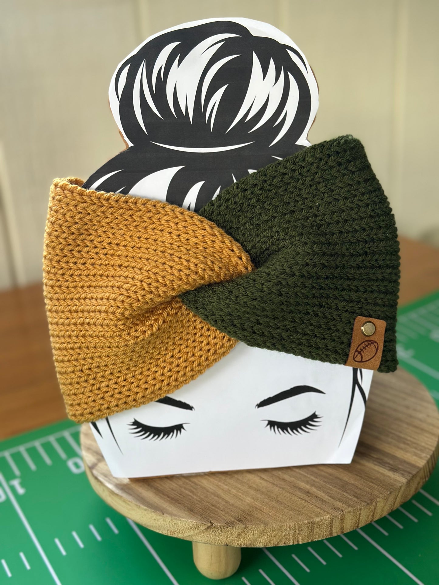 Handmade Knit Ear Wrap with Faux Twist (Copy) (Copy)