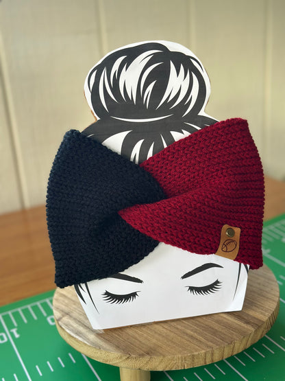 Handmade Knit Ear Wrap with Faux Twist (Copy) (Copy)