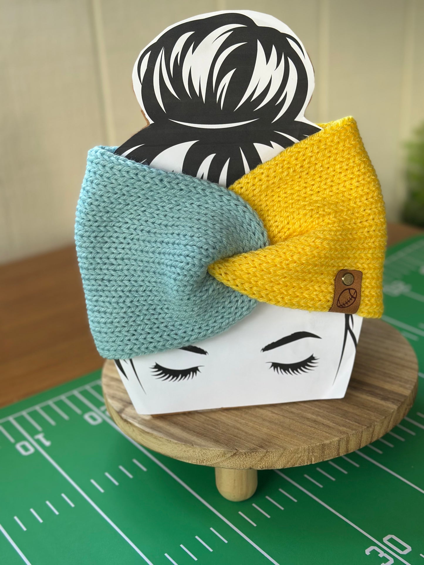 Handmade Knit Ear Wrap with Faux Twist (Copy) (Copy)