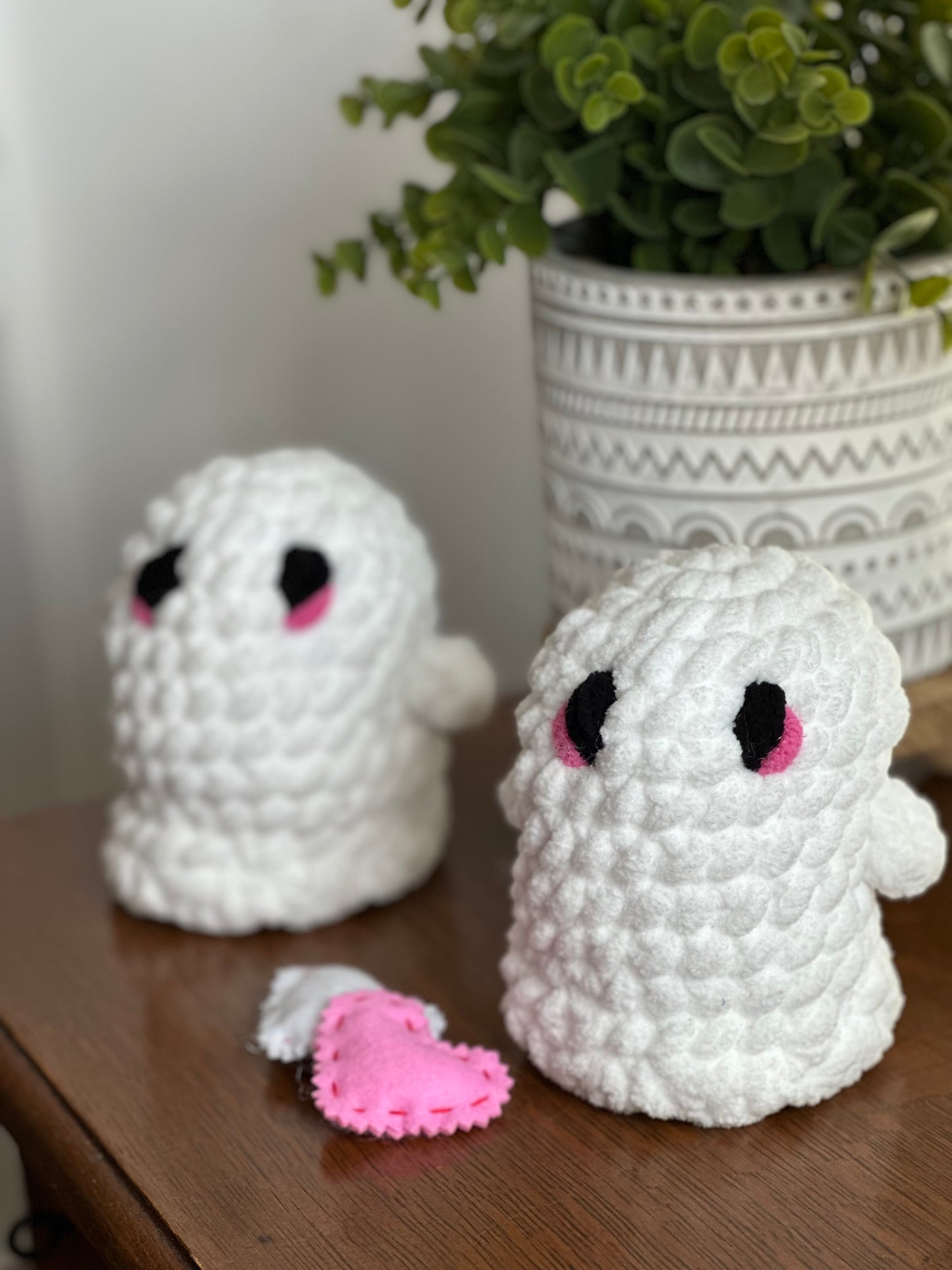 Will You BOO Mine? Handmade Ghost Plush – Spooky Cute Valentine’s Day Gift – Mini Stuffed Ghost Stuffy – Hey Boo Plushie
