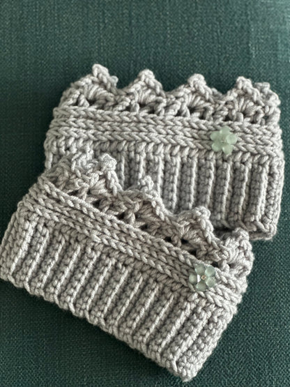 Handmade Crochet Crown Headband for Kids – Princess & Dress Up Crown – Fits Ages 4 and Up – Birthday & Pretend Play Accessory