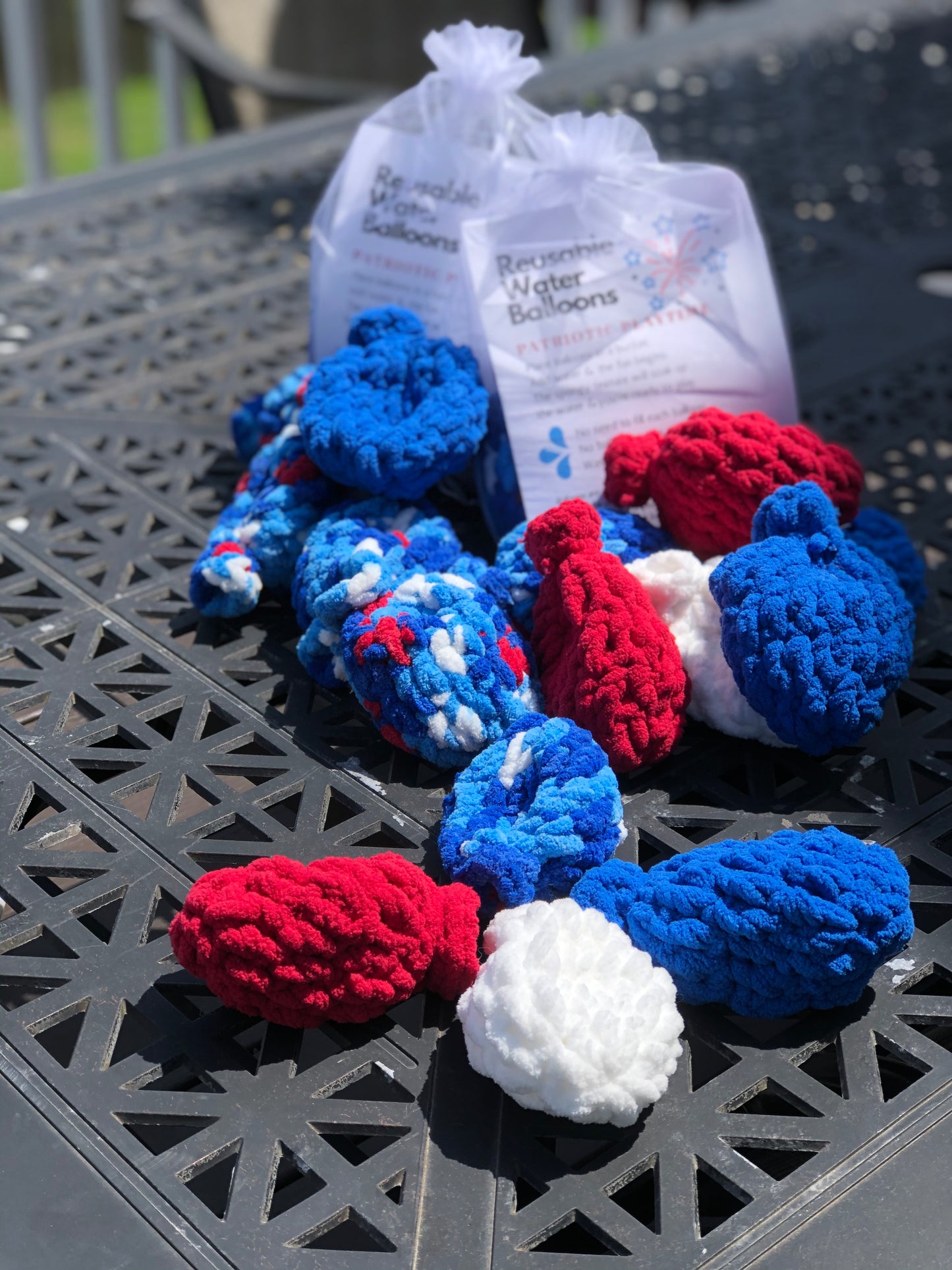 Reusable Crochet Water Balloons - Patriotic Playtime