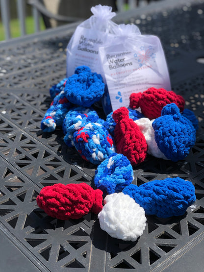 Reusable Crochet Water Balloons - Patriotic Playtime