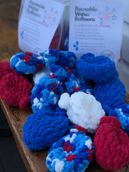 Reusable Crochet Water Balloons - Patriotic Playtime