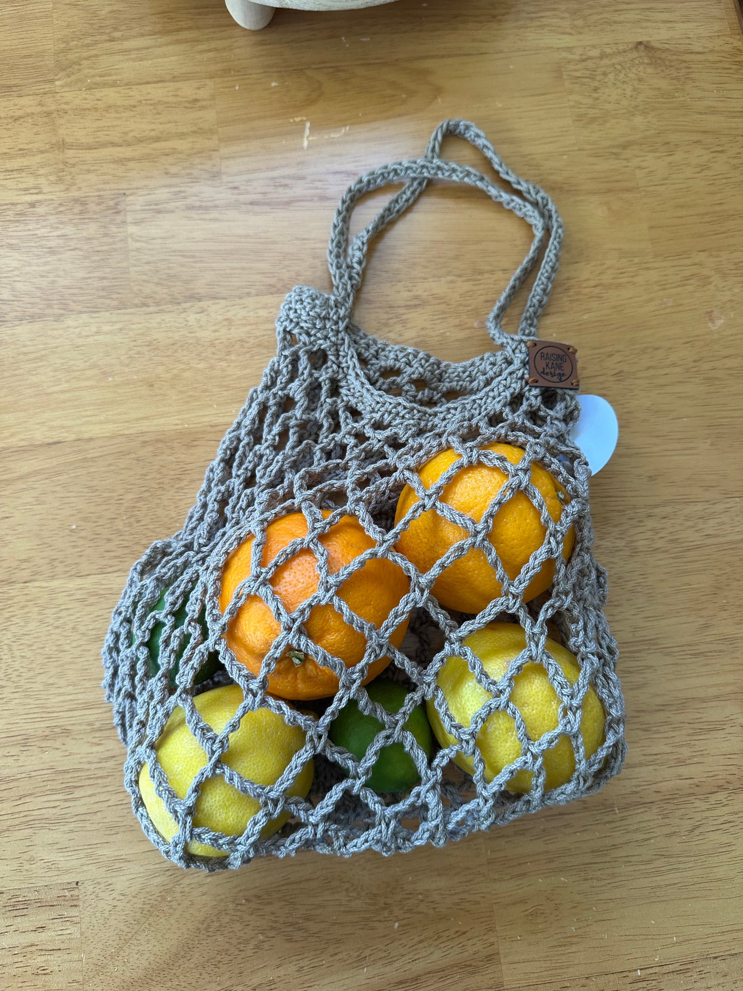 Crocheted Mini Market Bag | Reusable Cotton Mesh Tote | Beach, Farmers Market &amp; Everyday Carry