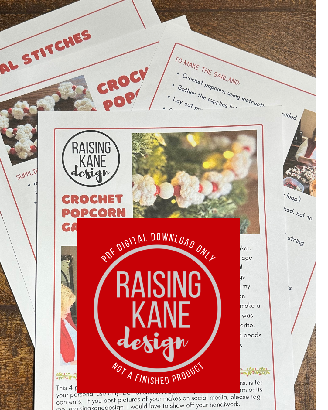 Crochet Popcorn Garland Guide