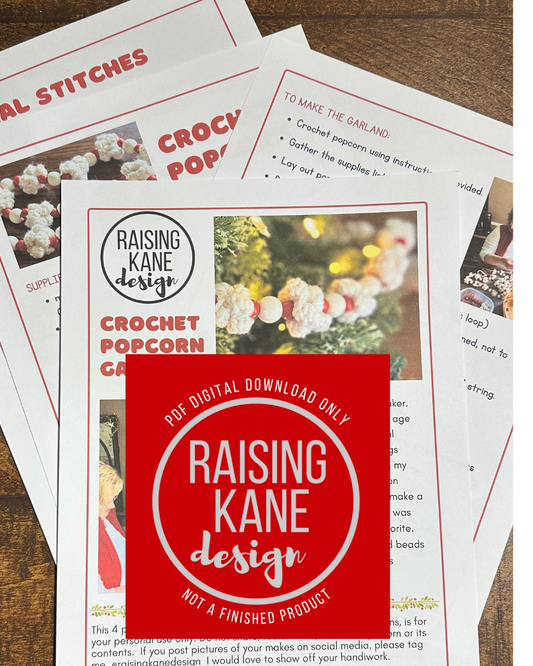 Crochet Popcorn Garland Guide